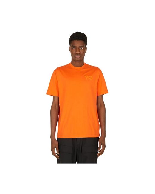 Y-3 Logo jersey tee in Orange für Herren