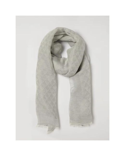 Emporio Armani Gray Scarves