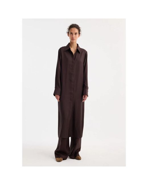 Single-Breasted Coats Rohe de color Brown