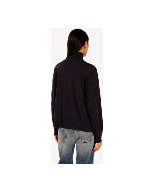 Kaos Truien & Vesten ,Zwart ,Wol Oversized Coltrui in het Black