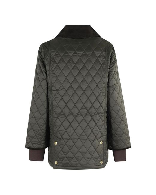 Barbour Jassen ,Groen ,Leer Modern Beadnell Quilt Jacket in het Black
