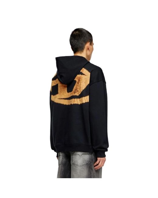 DIESEL Black Hoodies for men
