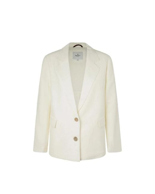 Pepe Jeans White Blazers