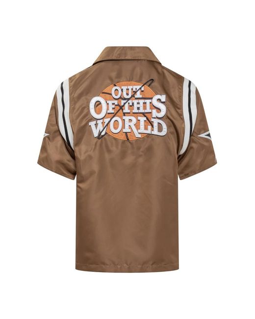 Just Don Brown Short Sleeve Shirts for men