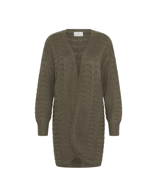 Kaffe Truien & Vesten ,Groen ,Kaemria Knit Cardigan in het Green