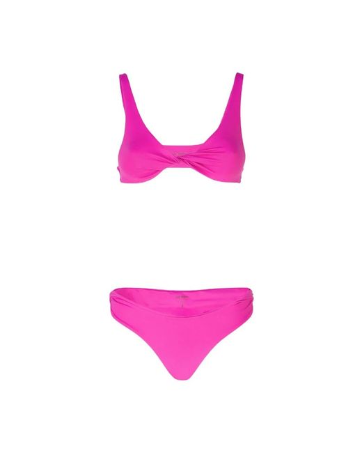 The Attico Pink Lycra triangel bikini