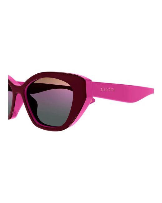 Gucci Purple Rote sonnenbrille, stilvoll und vielseitig,schwarze sonnenbrille für den täglichen gebrauch