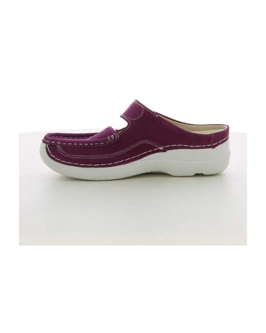 Wolky Purple Lila roll slipper