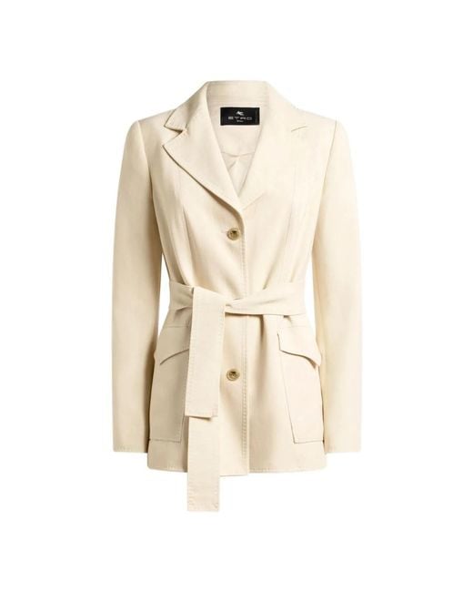 Etro Natural Blazers