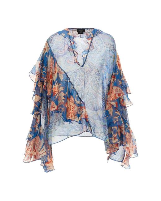 Etro Blue Blouses
