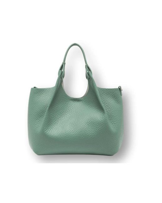 Gianni Chiarini Green Schultertasche Aus Maxi-Grain Leder