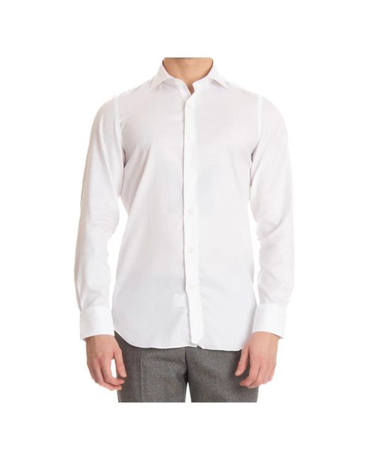 Finamore 1925 White Formal Shirts for men