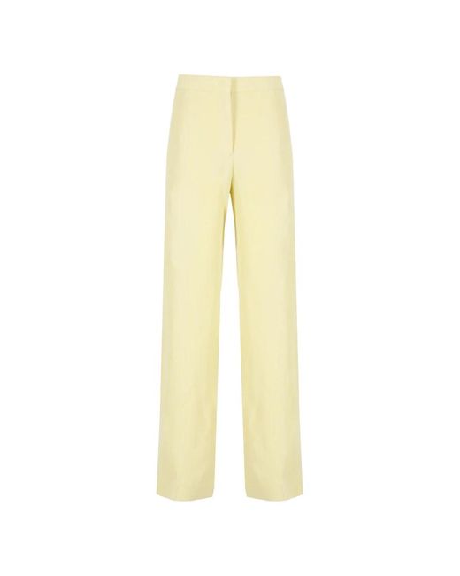Pantaloni gialli lana seta donna di Fabiana Filippi in Yellow