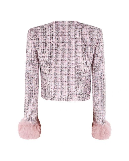 Tweed Jackets di Self-Portrait in Purple