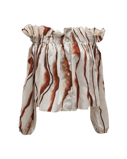 Liviana Conti Brown Blouses