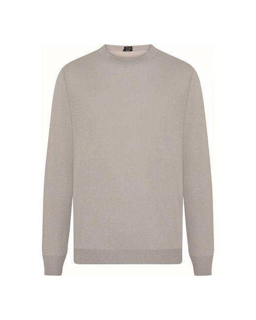 Kiton Gerippter baumwollpullover in sand in Gray für Herren
