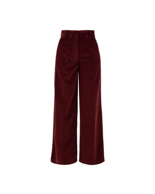 Wide Trousers Aspesi de color Red