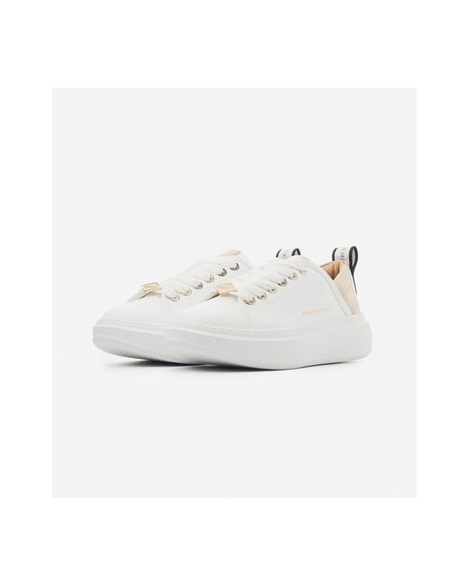 Alexander Smith Wembley white nude sneakers
