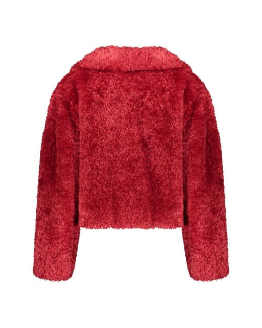 Herno Red Faux Fur & Shearling Jackets