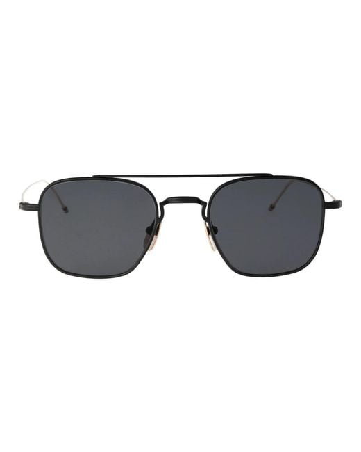 Thom Browne Black Stylische sonnenbrille mit einzigartigem design
