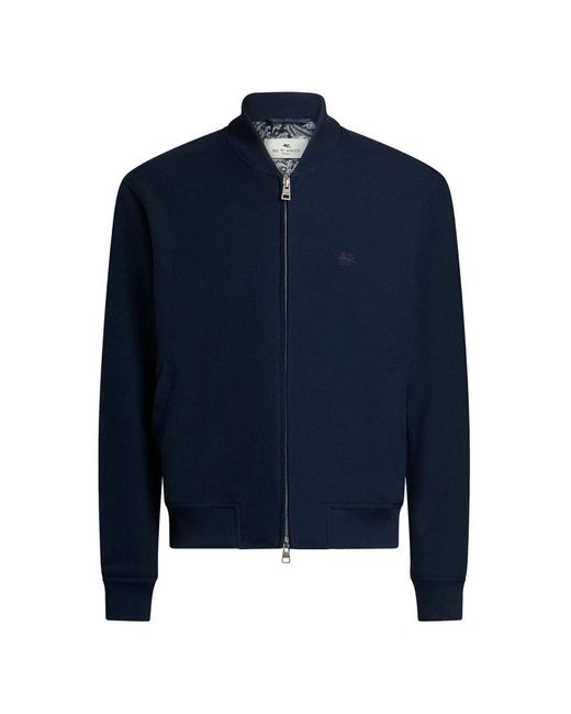 Etro Blue Bomber Jackets for men