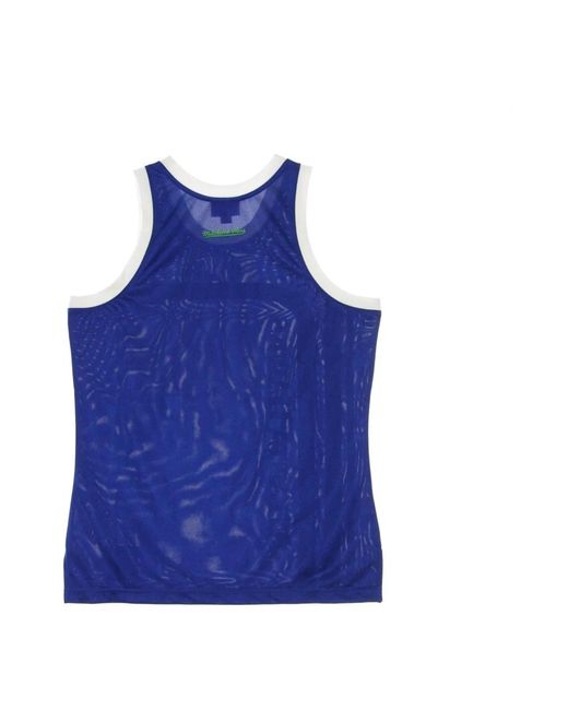 Mitchell & Ness Fitness ,Blauw ,Vintage Nba Basketbalteam Tanktop in het Blue voor heren