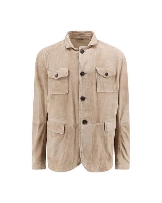 Giorgio Armani Natural Leather Jackets for men