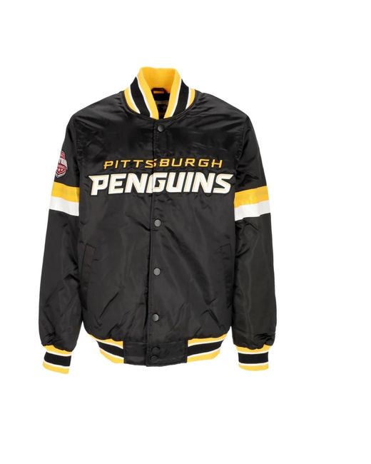 Starter Jassen ,Veelkleurig ,Polyester Home Game Satin Bomber Jacket in het Black voor heren