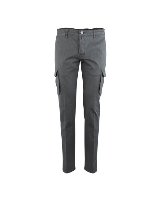Kiton Gray Slim-Fit Trousers for men