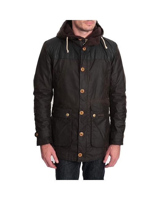 Barbour Gewaxte Olijf Game Jas in het Black voor heren