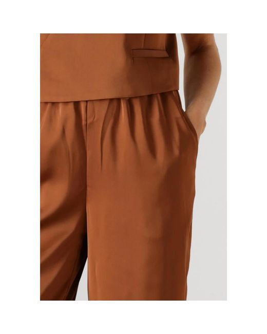 Gestuz Broeken ,Bruin ,Wijde Bruine Broek in het Brown