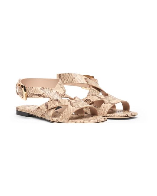 Stuart Weitzman Natural Flat Sandals