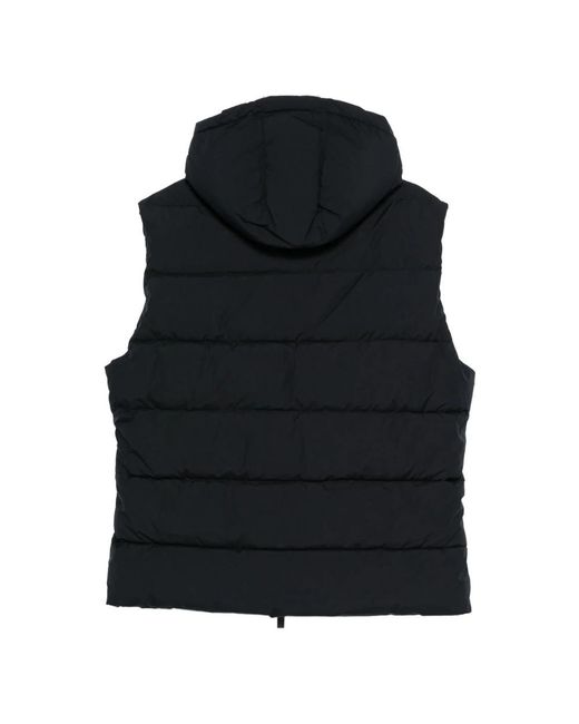 Pyrenex Jassen ,Zwart ,Polyester Spoutnic Mini Ripstop Hooded Vest in het Black voor heren