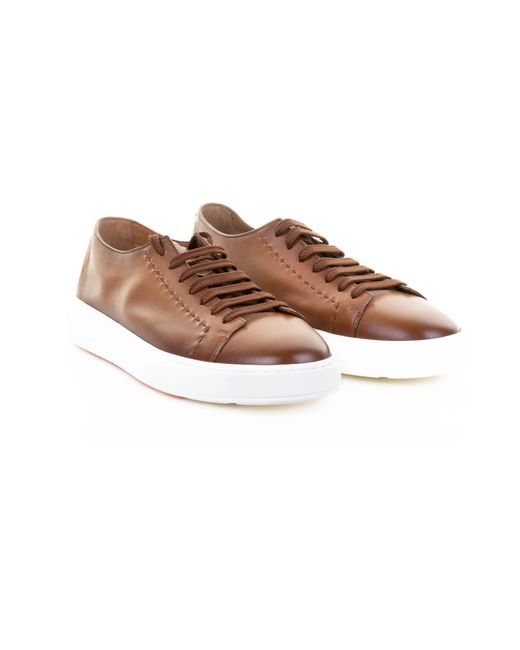 Santoni Brown Sneakers for men