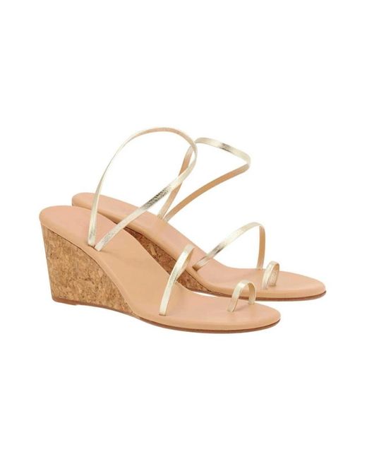 Ancient Greek Sandals Wedges in het White