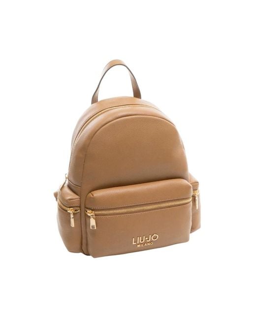 Liu Jo Natural Rucksack Mit Nietenmuster Und Reißverschluss