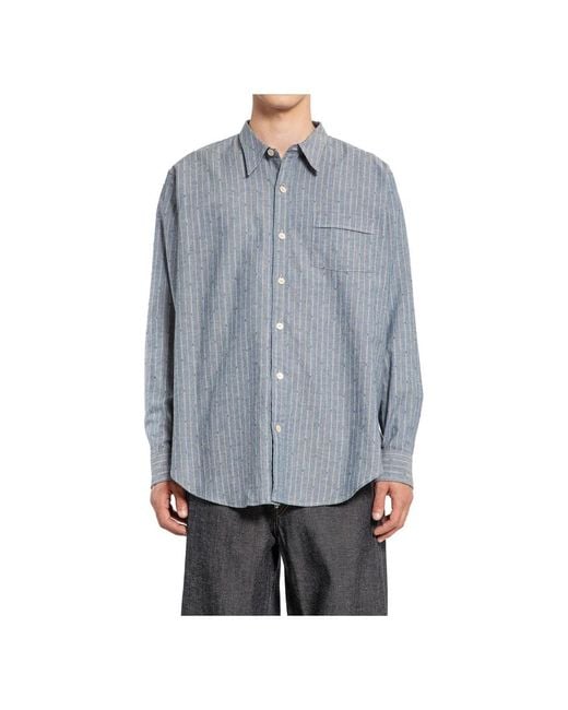 TAIGA TAKAHASHI Blue Casual Shirts for men