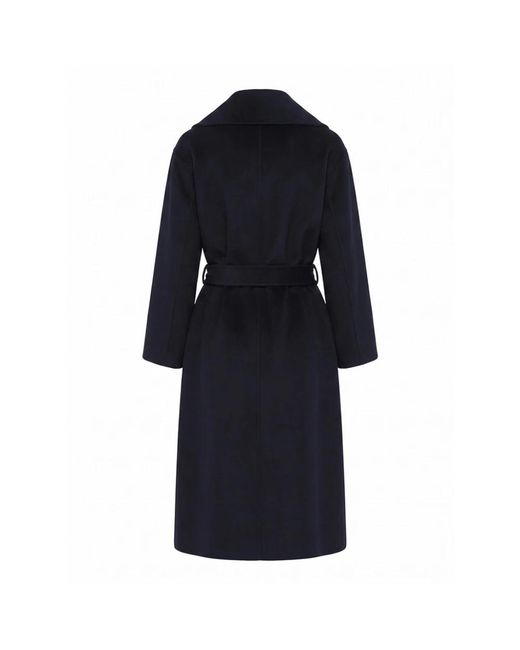 Max Mara Carisma Lange Jas in het Blue