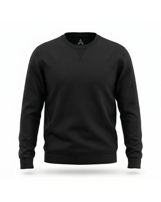 Heskimo Crewneck Supima Katoen Sweatshirt in het Black voor heren