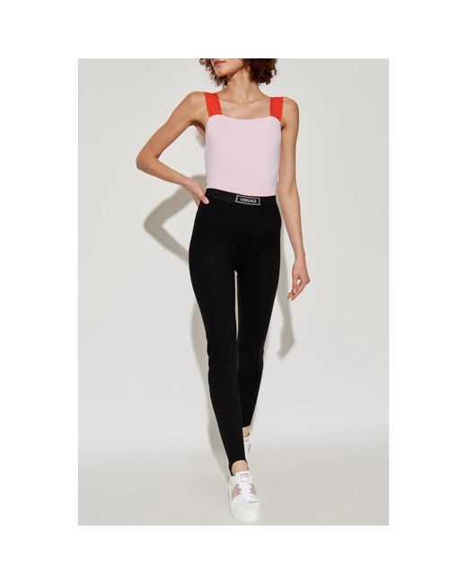 Versace Legging Met 90S Vintage Logo in het Black