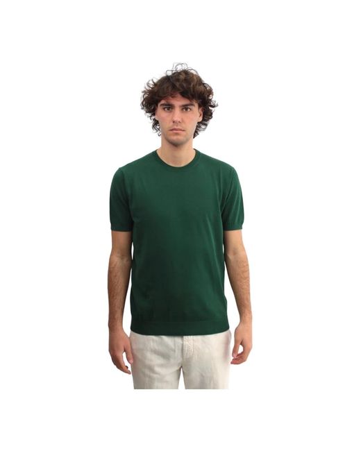 Kangra Grünes rundhals-t-shirt baumwolle kurzarm in Green für Herren