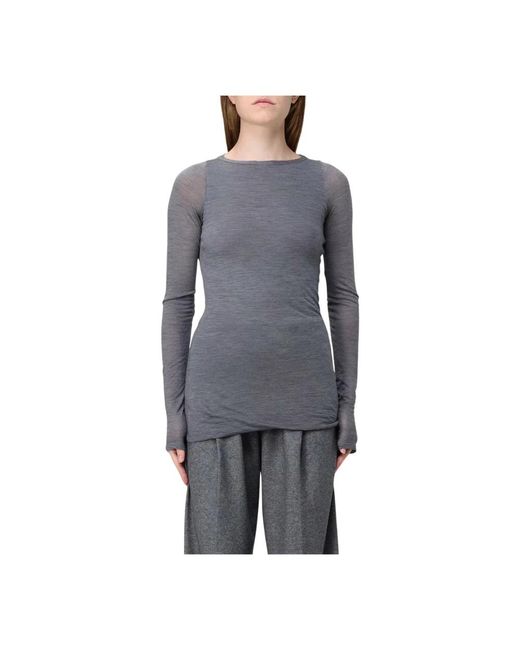 Liviana Conti Gray Long Sleeve T-Shirts