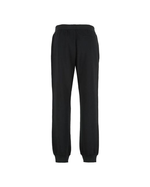 Versace Broeken ,Zwart ,Katoen Katoenen Trainingsbroek Met Geribbelde Boorden in het Black voor heren