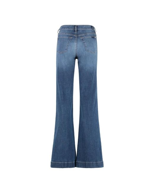 7 For All Mankind Blue Boot-Cut Jeans
