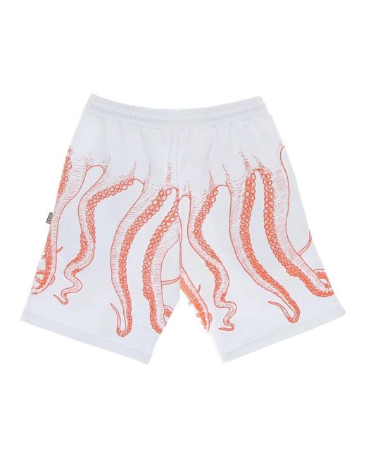 Octopus Red Casual Shorts for men