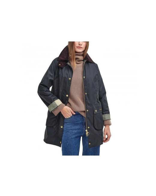 Barbour Blue Lange beadnell wachs jacke - sage