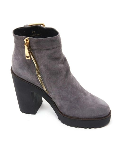 Hogan Gray Heeled Boots