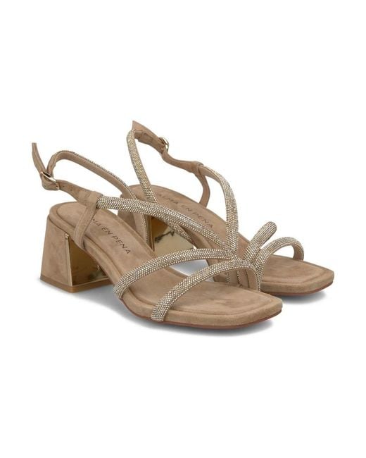 Alma En Pena. Metallic High Heel Sandals