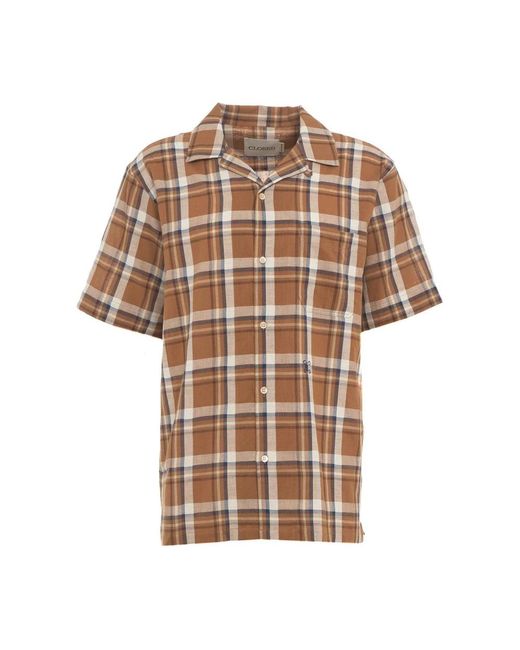 Closed Brown Short Sleeve Shirts for men