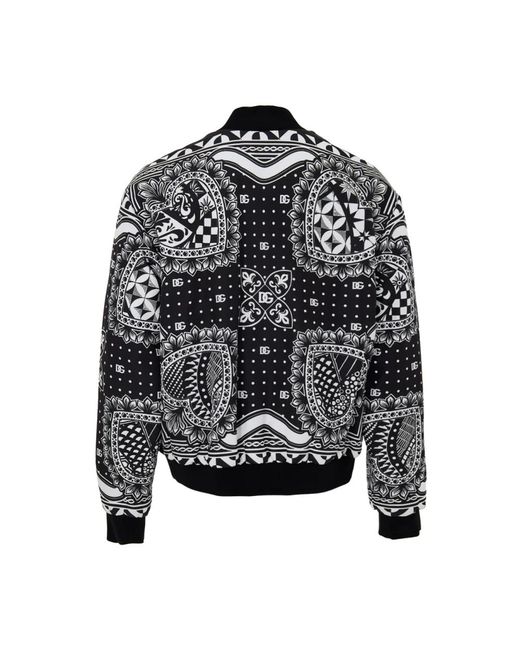 Dolce & Gabbana Black Bomber Jackets for men